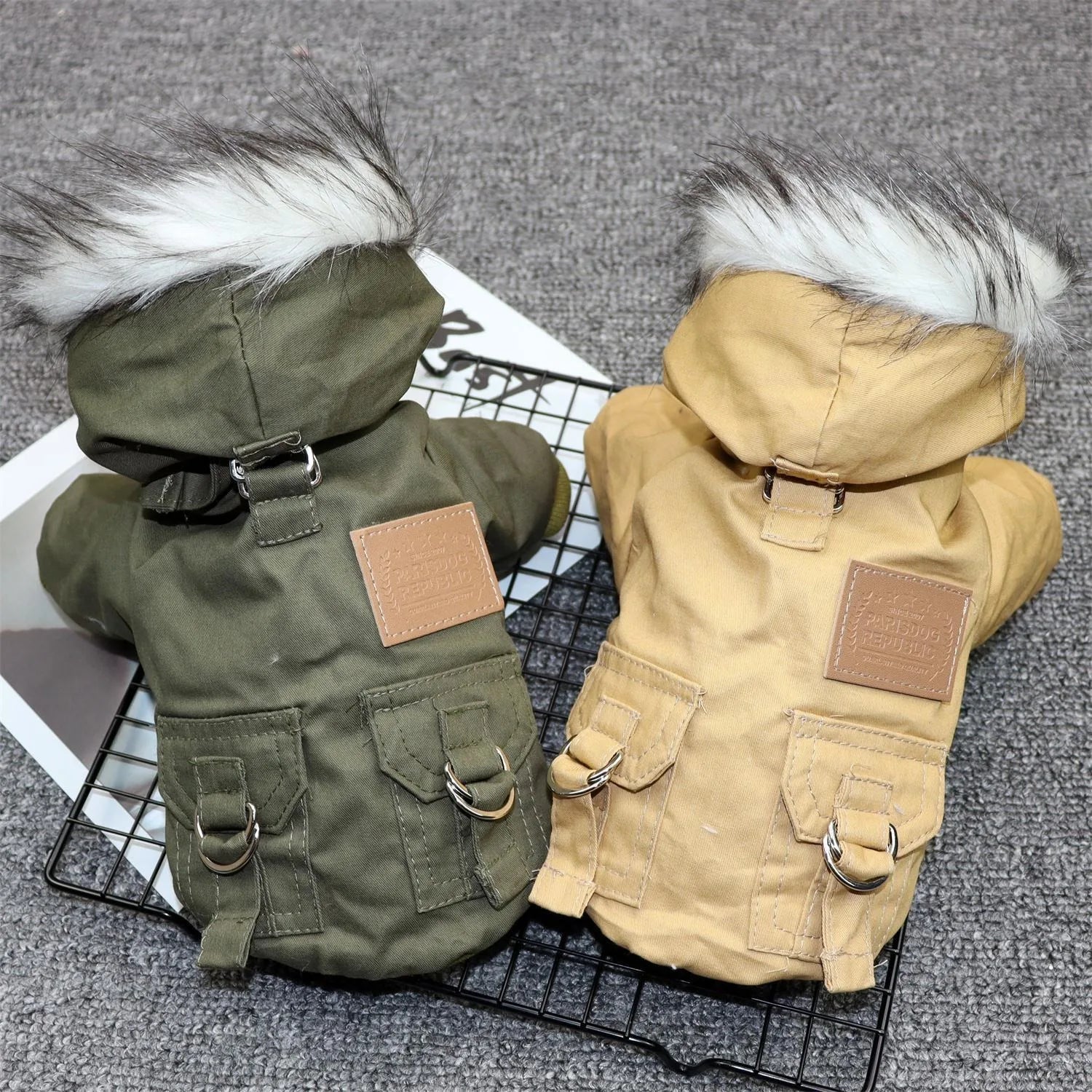 Fur Hood Dog Jacket