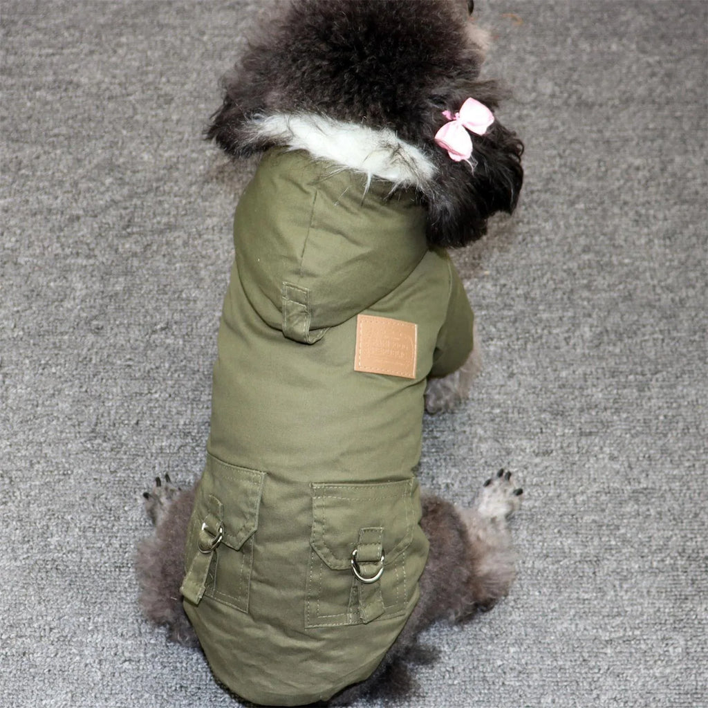 Fur Hood Dog Jacket