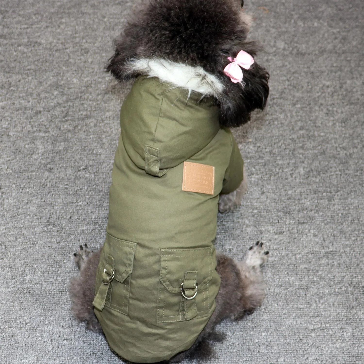 Fur Hood Dog Jacket